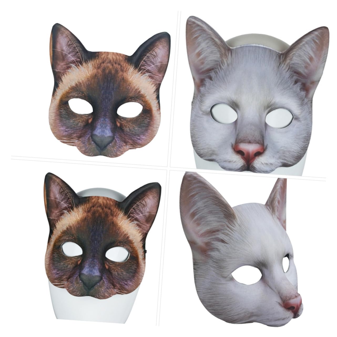 HANABASS 6 Maschere Halloween Realistiche Unisex Copri Volto Animale Halloween Decorazioni Costume Mascherato e Masquerade