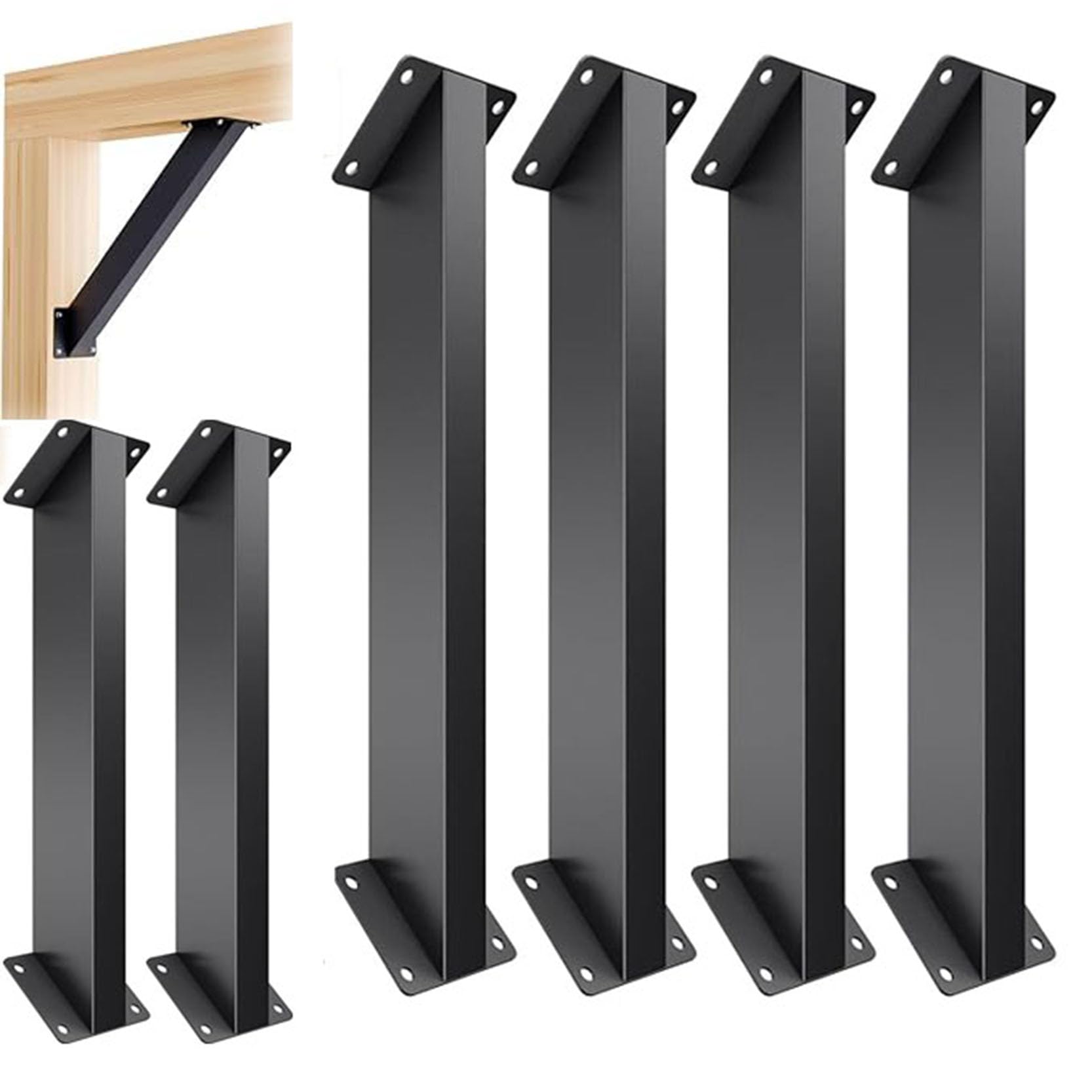 LQSYBHD 6 Pcs Heavy Duty Connector Brace Bracket Pergola Kit Angle Corner Braces Inside Joint 45 Degree Angle Bracket for Wood Post and Beam Desk Edge Gazebo DIY Kit