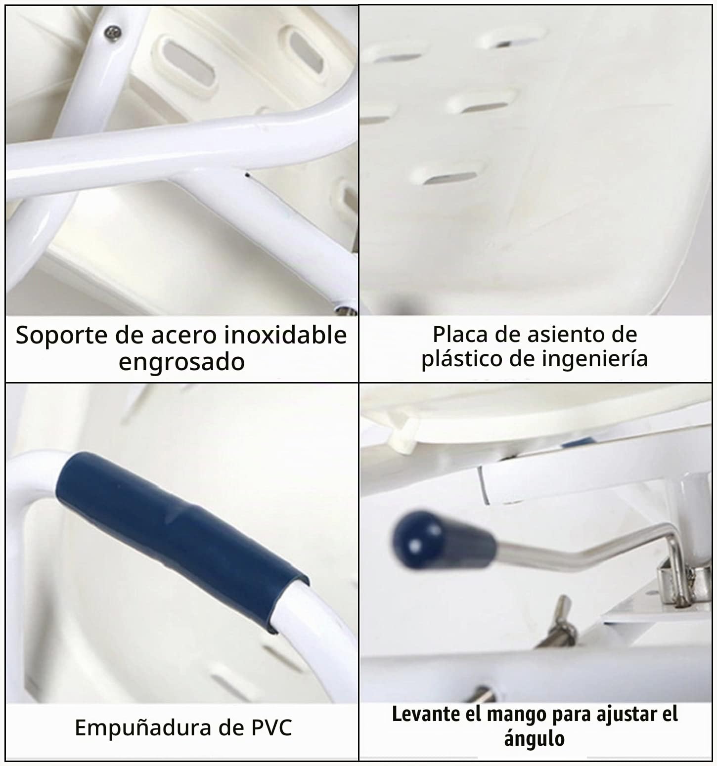 Silla Giratoria Bañera para Personas Mayores y Discapacitados, Taburete de Baño Ducha con Reposabrazos y Respaldo, Antideslizante, Reducir la Actividad para Evitar Lesiones