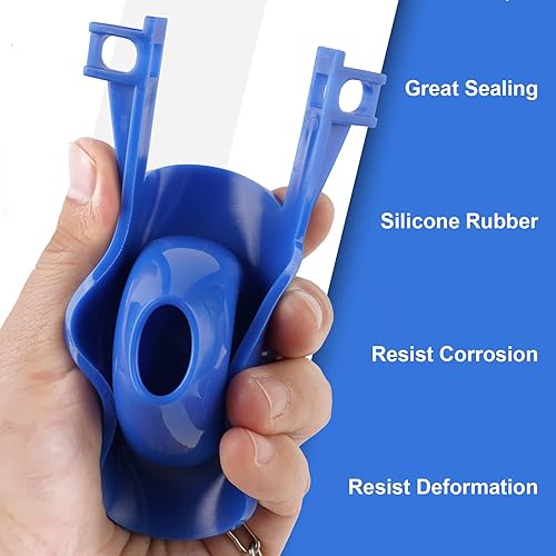 Miniatura 3 de Paquete de 2 aletas para inodoro, kits universales de repuesto de tapón de inodoro de 2 pulgadas compatibles con inodoro estándar americano, aleta