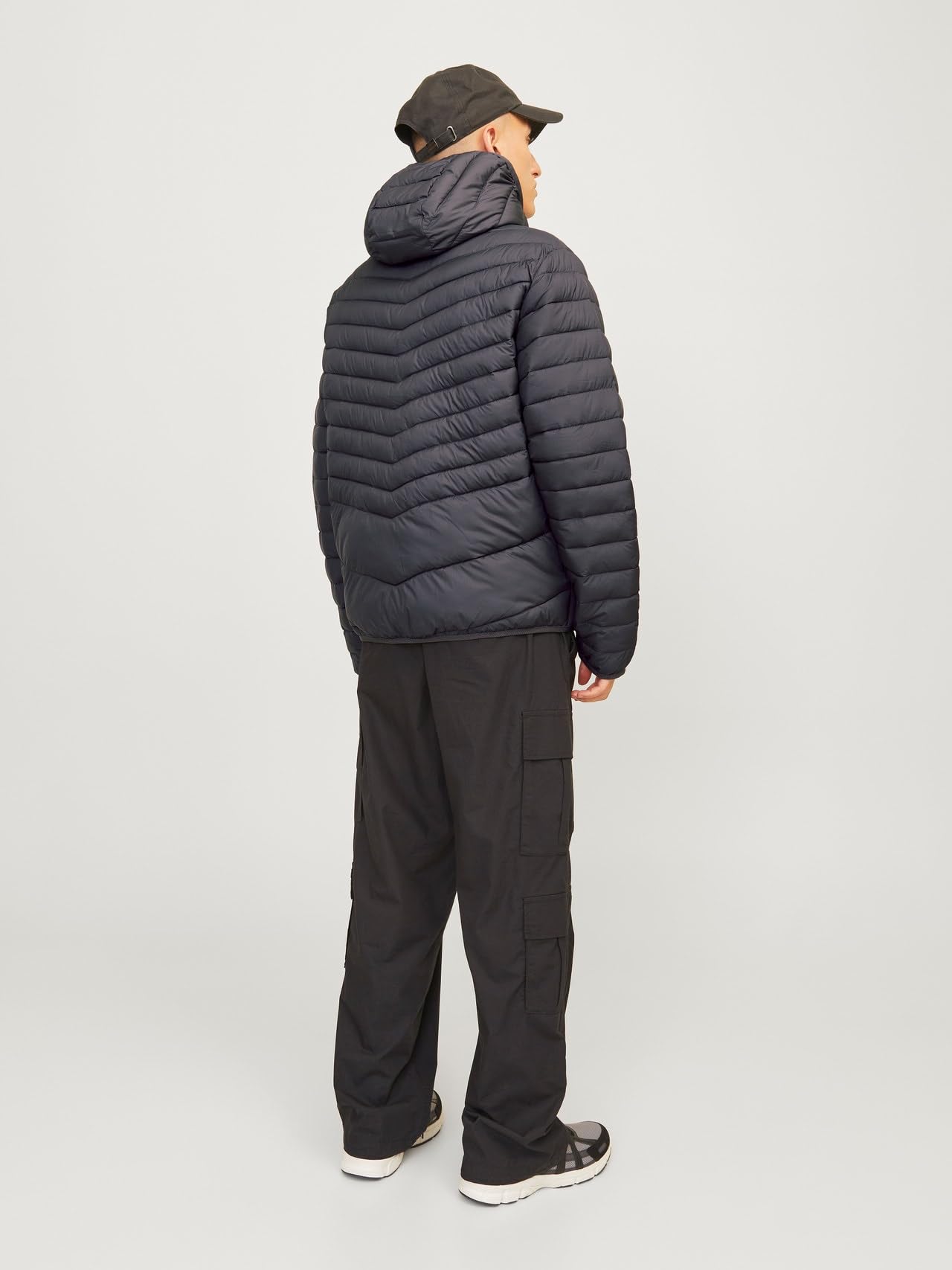 JACK & JONES Męska kurtka pikowana, asfaltowy, XL