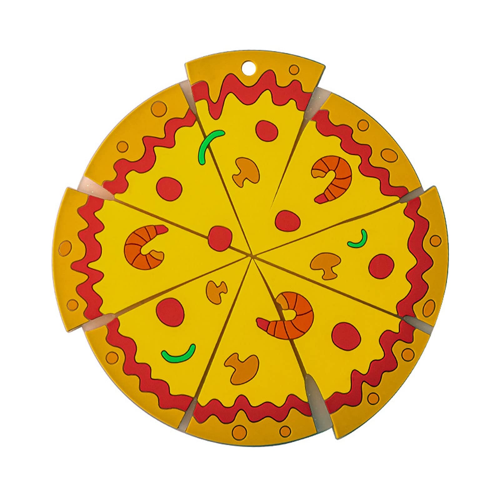 podstawki kreatywne irrgular żaroodporne PCW podstawki pod kubki kreskówka pizza miękka gumowa mata antypoślizgowa podkładka akcesoria kuchenne (S)