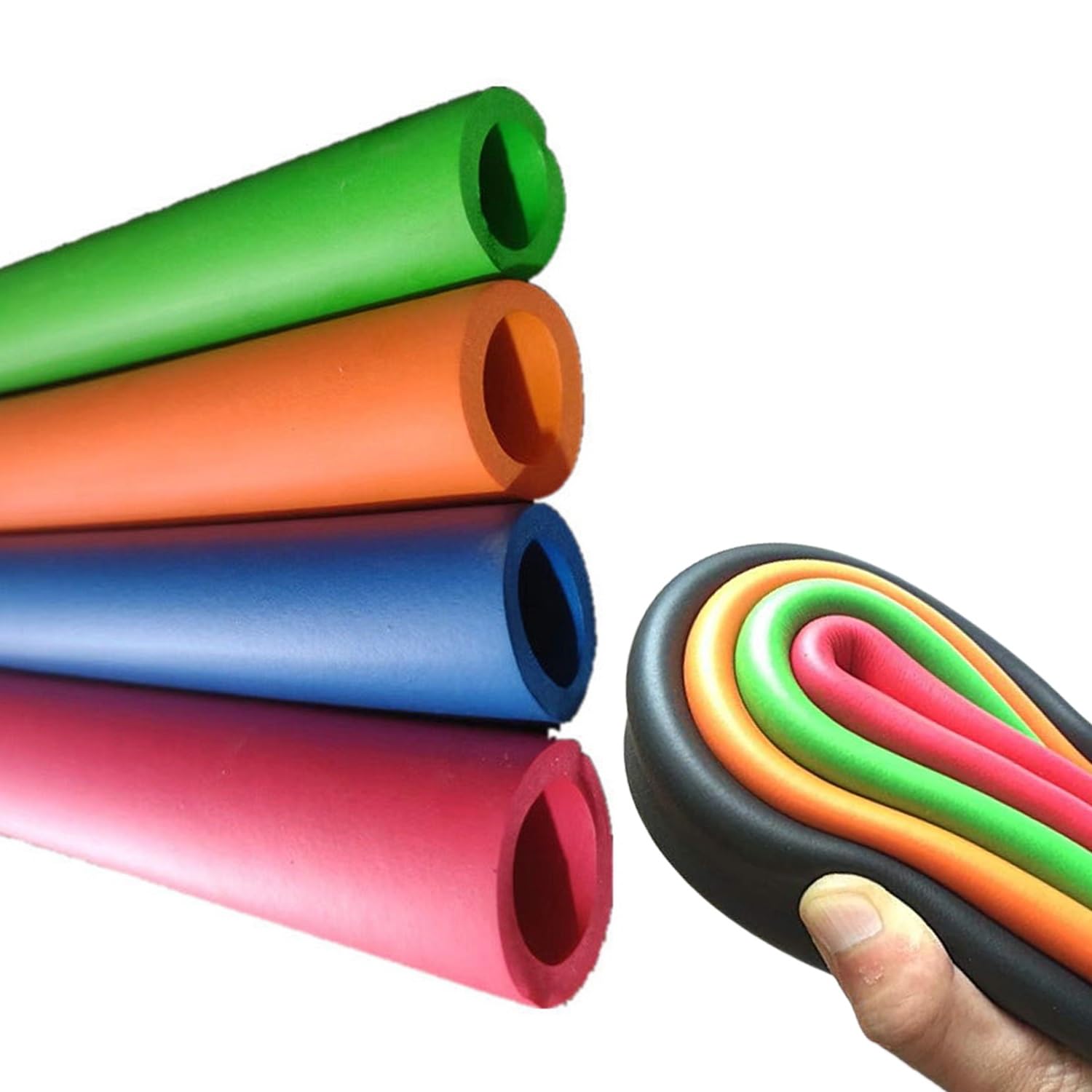 Soft foam rubber tubing Foam Tube for mobility scooter handle bars Freeze Protection Pipe Insulation Heat Preservation Insulated Pipe Cover for Tubing Outdoor(Black,ID18mm*5mm*100cm)