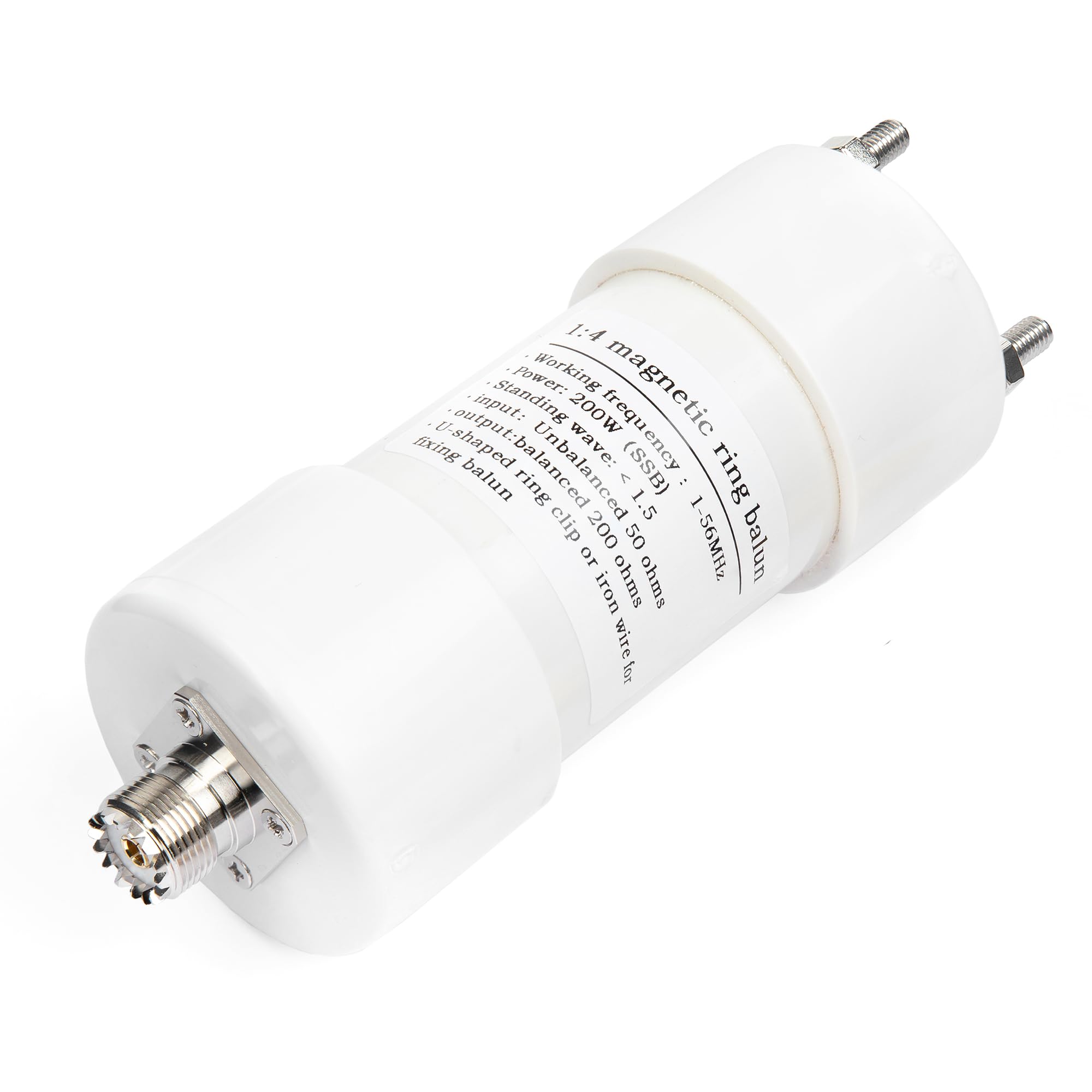 Femei 1-56MHz 200Watt HF Balun DIY Waterproof Antenna Balun 1:4 Ratio Balun 50 Ohm to 200 Ohm (1:4)