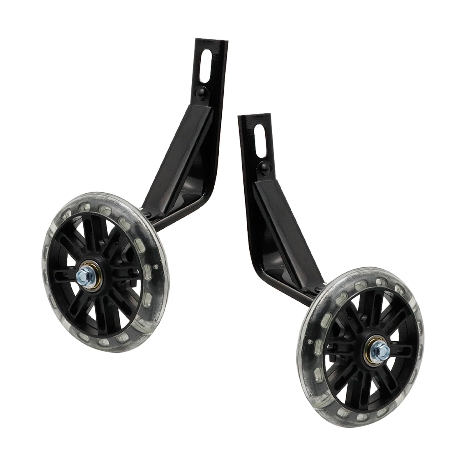 Tsnamay Pair of Bicycle Auxiliary Wheel Children's Bicycles Accessories For 12" 14" 16",Flash Training Wheels