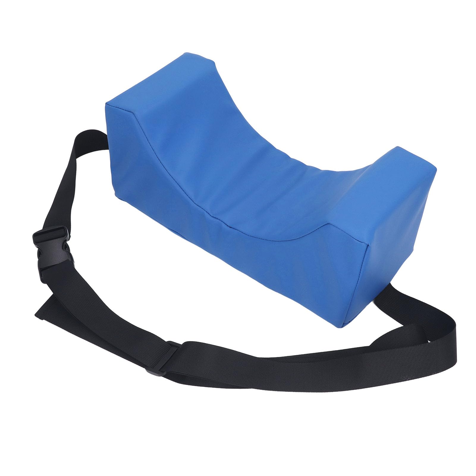 Cuscino per Posizionatore Testa, Cuscino di Supporto per Collo Trasparente in Pelle Blu con Cinturini Regolabili, per Pazienti con Sedie a Letto di Sedie a Letto di Sedie a