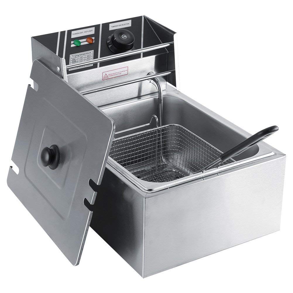 FROTH & FLAVOR Steel Electric Deep Fat Fryer 6 LTR