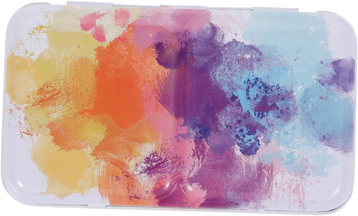 Milisten Watercolor Tin Box Mixing Tray Set with 14 Empty Paint Pans Portable DIY Palette for Artists Students Outdoor Painting