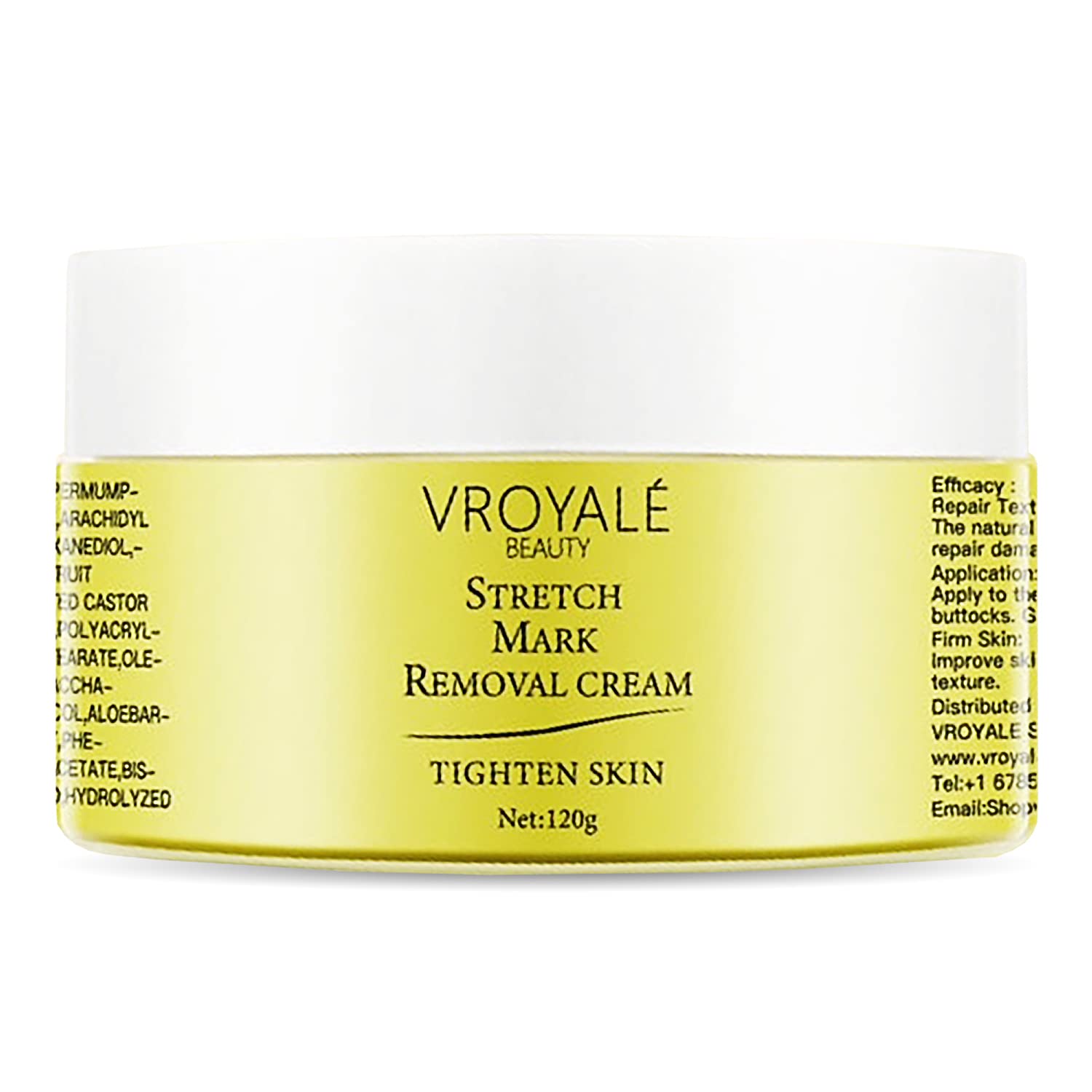 VROYALÈ Stretch Mark Removal Cream [2-Pack] - Natural Organic Skin Healing & Pregnancy Scar Repair Cream, Dermatologist Tested Moisturizing Body Cream - Restore Damaged Tissue, Nourish & Soften Skin