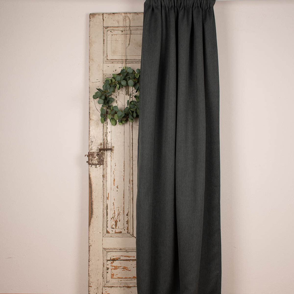 Homing - Fertigschal - Gardine - Schal - Fenstervorhang - Vorhang mit verdeckten Schlaufen - Galdin - 245 x 140 cm - anthrazit - verdunkelnd - 5951-50