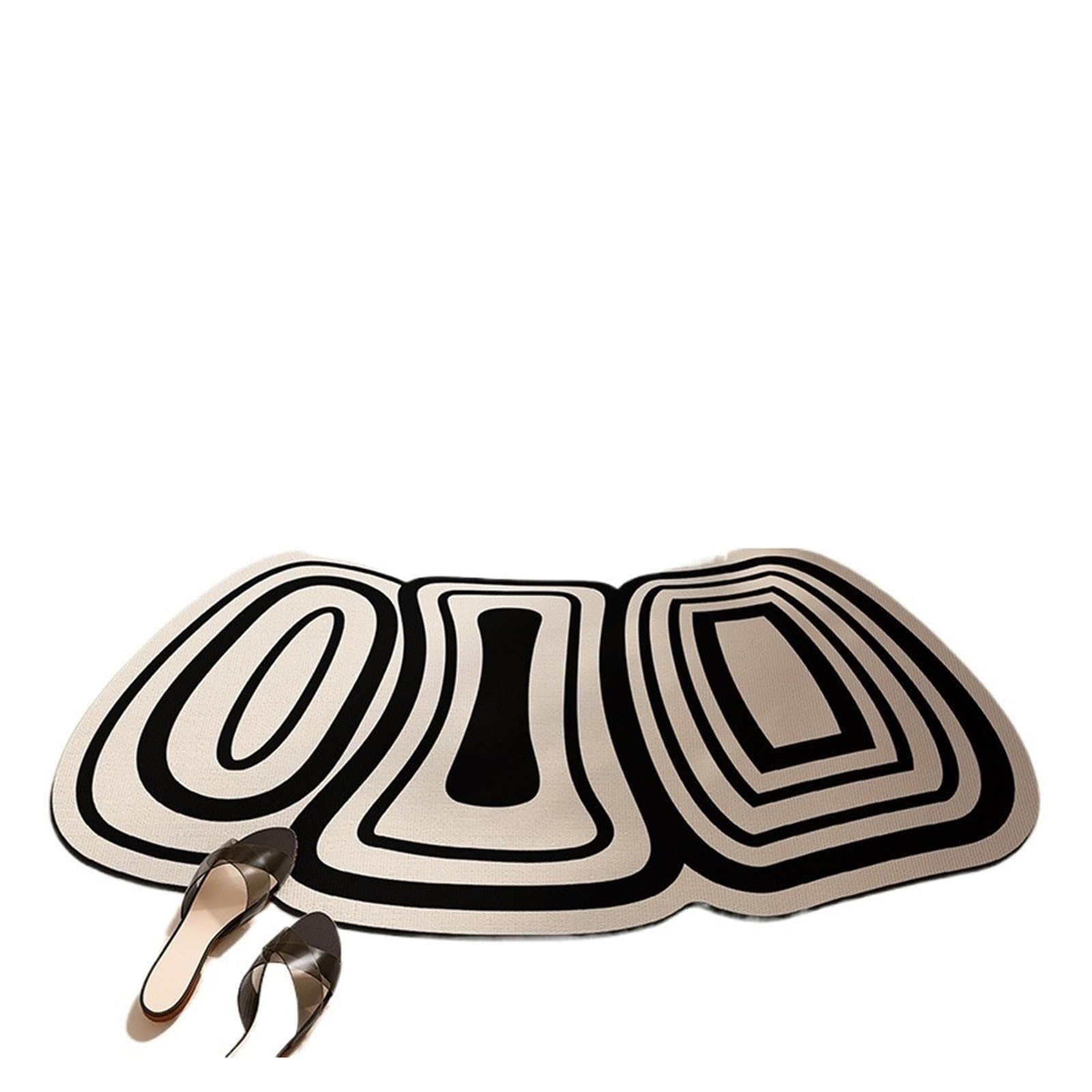 Curved bath mat Bathroom Rug Shower Mat Anti-slip Diatom Mud Entrance Carpet Curved Floor(Color-05,45x70cm)