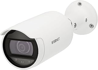 HANWHA ANO-L7012R Wisenet IR Bullet Camera, White; 4MP Resolution; 1/3