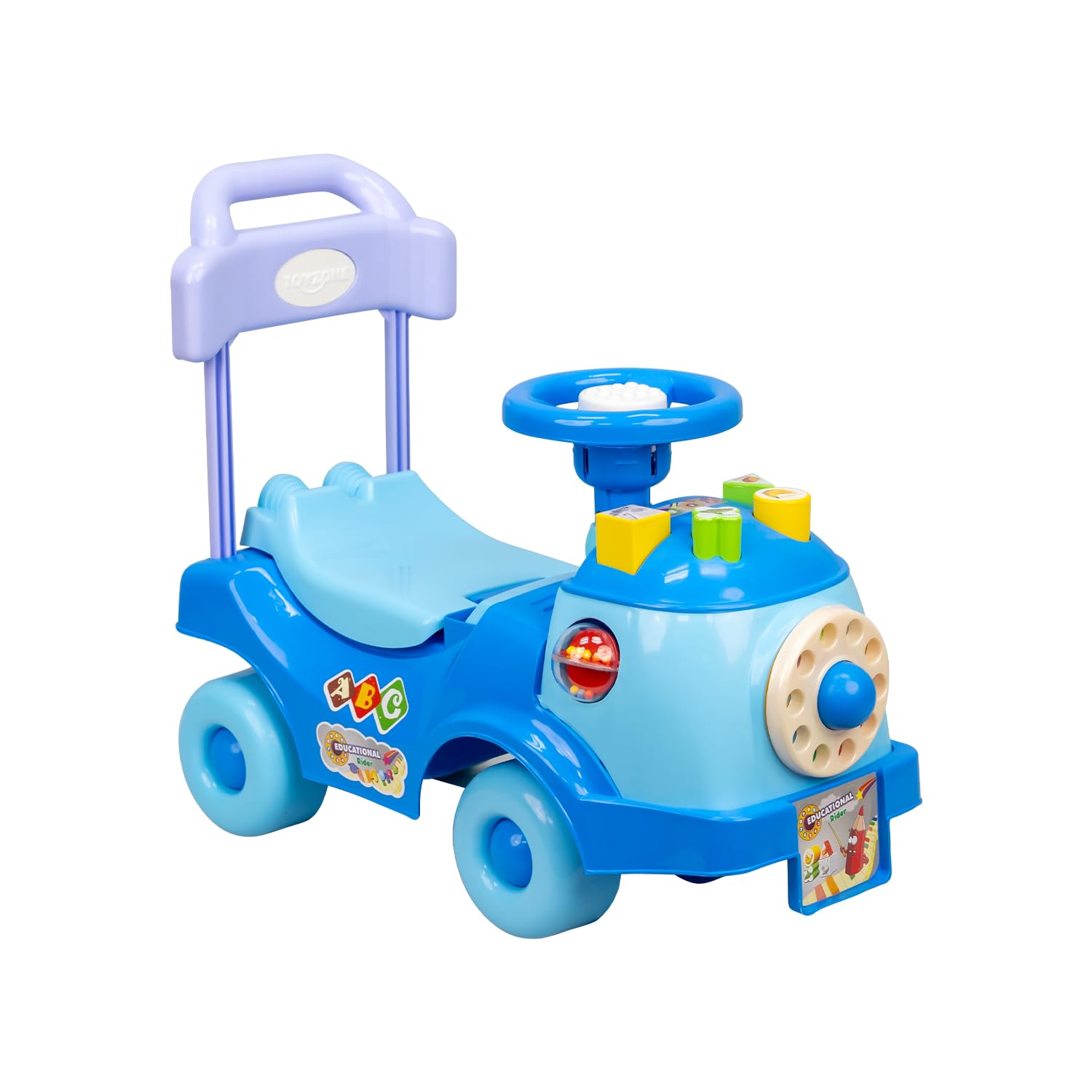 TOY ZONE Educational Rider-Blue|Ride-On Baby Car |Toy Car|Push Car|Swing Car |Kids Power Wheel Ride On Car for Children/Kids |Toy Baby Car-picture-11