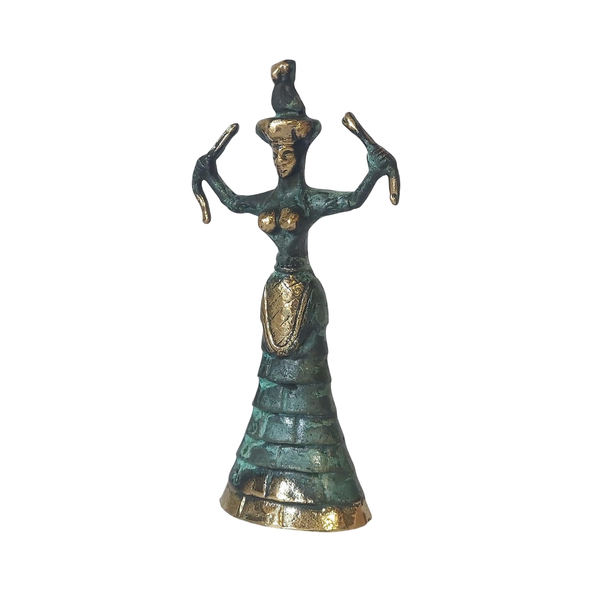 Minojska węża z brązu statuetka mitologia grecka rzeźba 18,5 cm