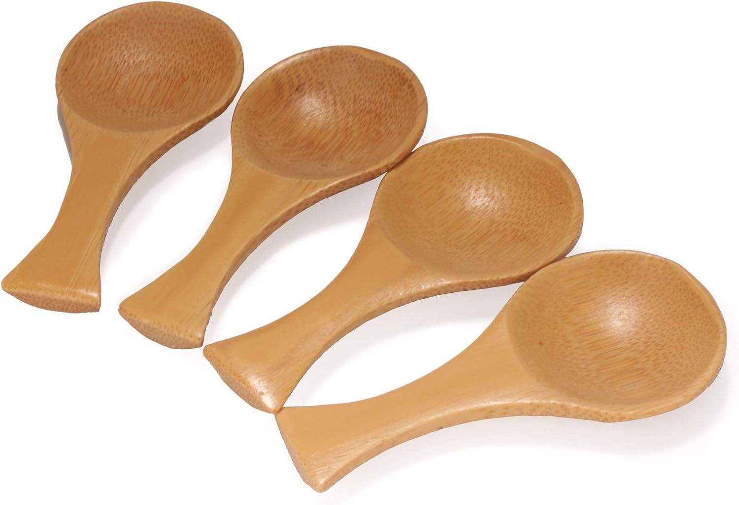 Cucchiaini In Bambù Carbonizzato Testa Ovale - Set Da 10 Pezzi Per Spezie, Sale E Zucchero - Foto 10