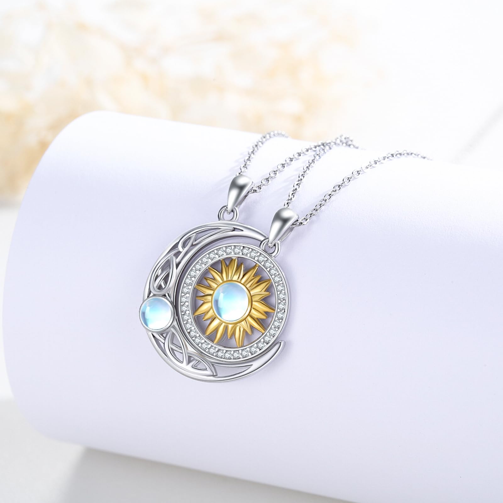 REDSUN Yin Yang - Collana in argento Sterling con ciondolo a forma di sole e luna, elefante, per coppie, 2 pezzi, regalo per donne, uomini, coppie e figlie