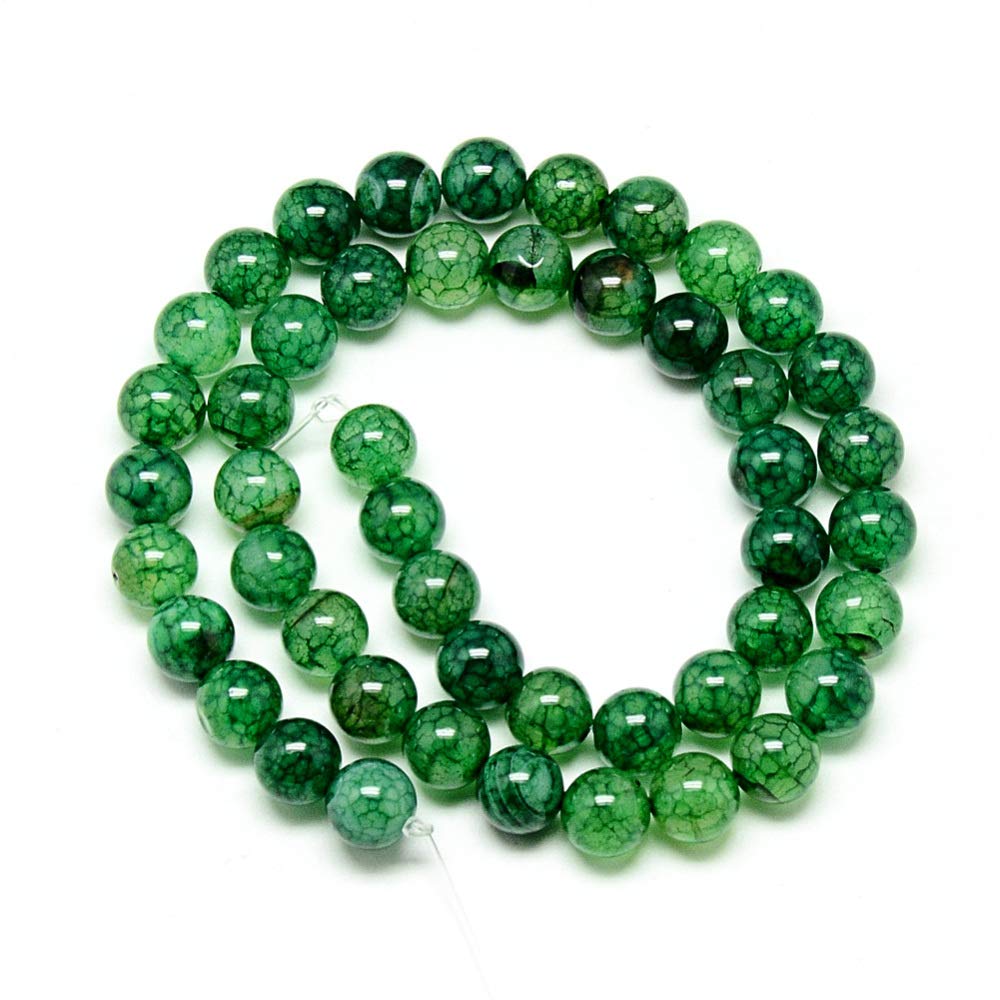 Perlin Green Round Ball Stone Beads, Pack of 18, 6 mm, 6mm 18 Stück - Image 3
