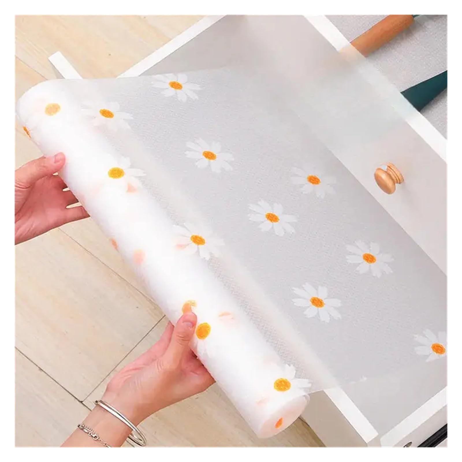 Szafki antypoślizgowe, Wkładka EVA na półkę Daisy w różnych rozmiarach do szuflady szafki kuchennej(50x200cm)