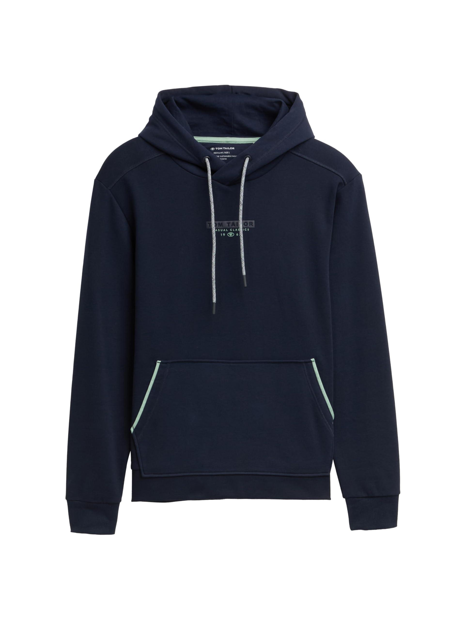 TOM TAILOR Herren 1049347 Sweatshirt Hoodie mit Logo-Print