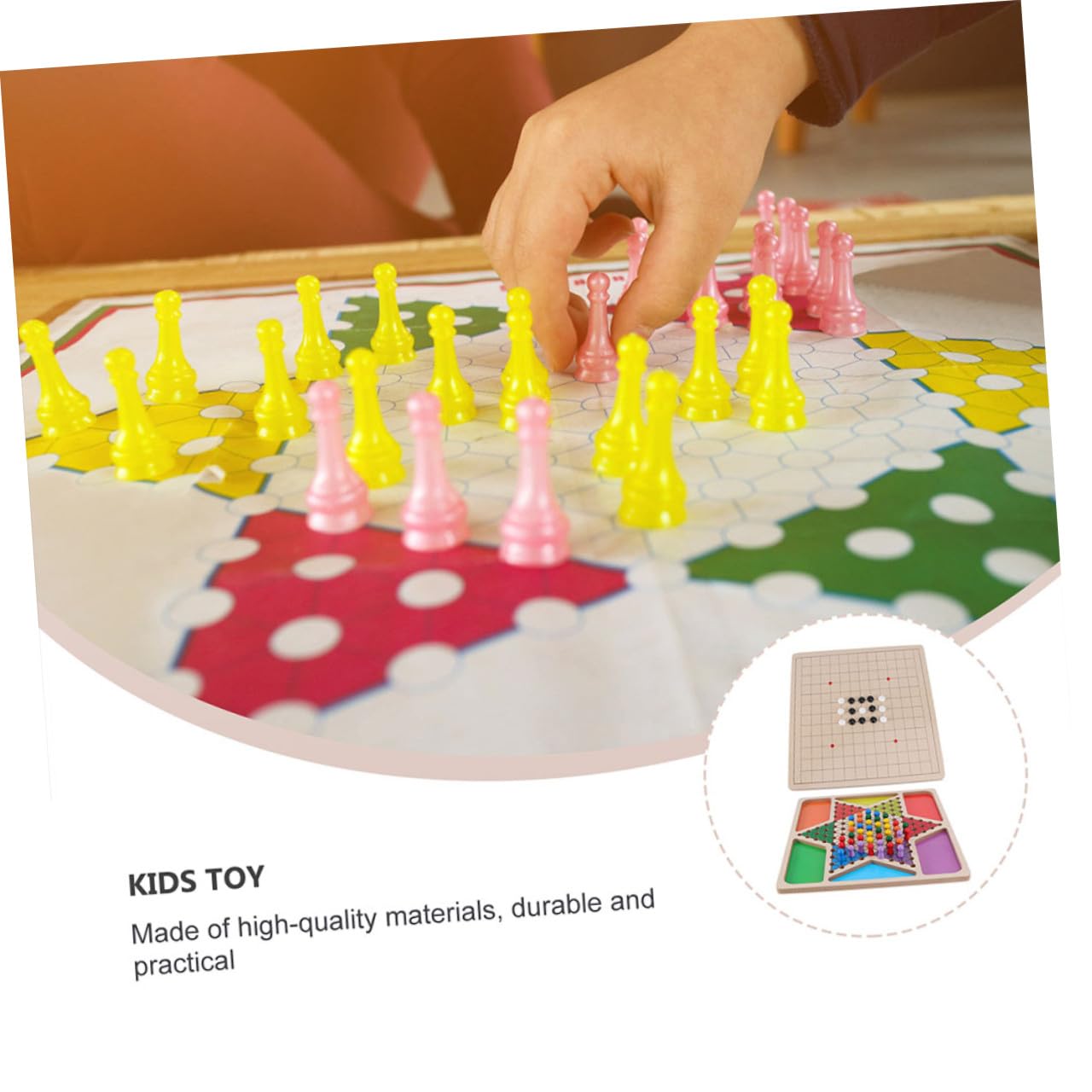 Jeu de Dames Gobang en Bois, Jouet Éducatif pour Garçon et Filles