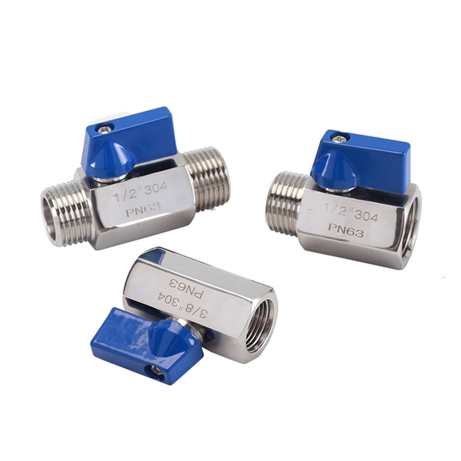 1PC 1/8" 1/4" 3/8" 1/2" 3/4" 1 Zoll BSP männlich/weiblich Mini Kugelhahn 304 Edelstahl manuelle Hahnventile(3/4",BSP_FEMALE TO FEMALE)