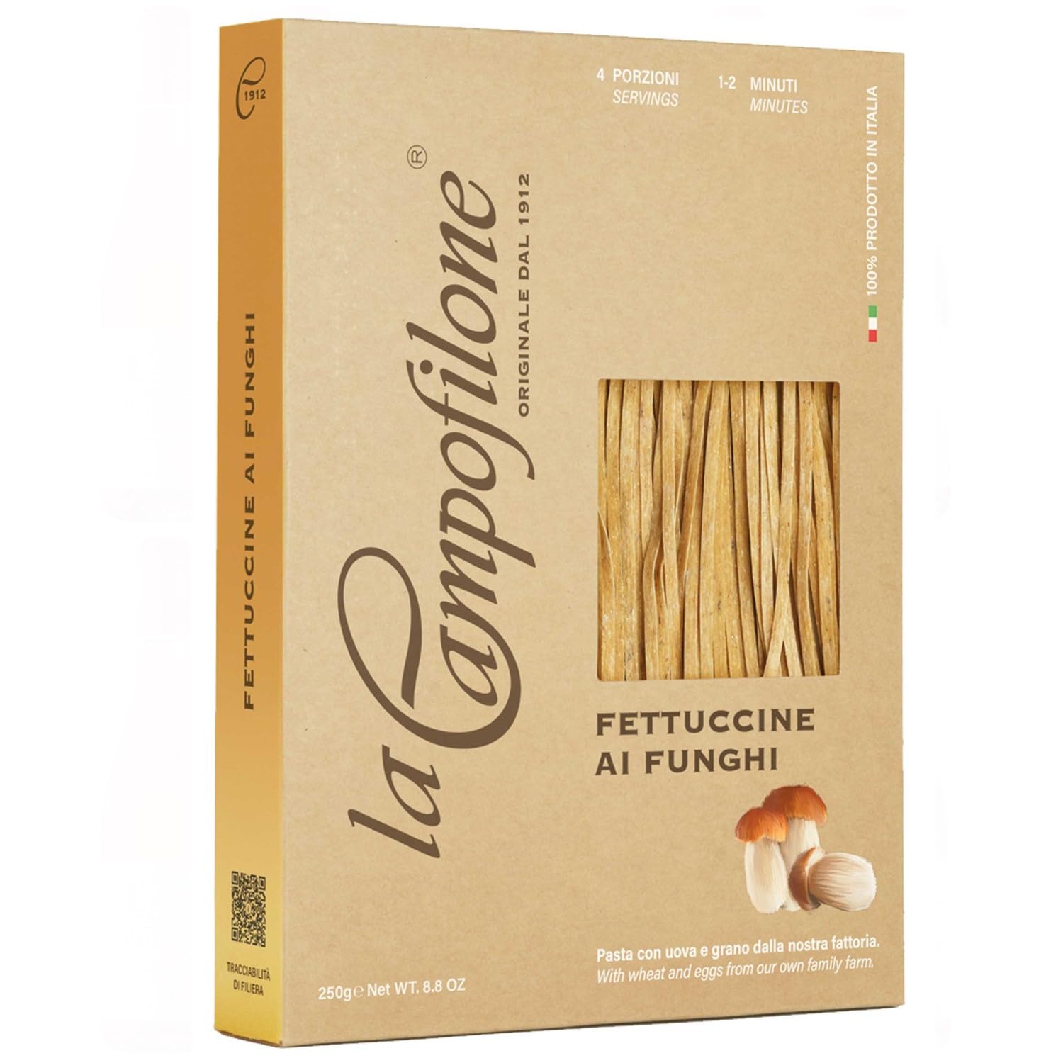 La Campofilone Fettuccine mit Steinpilz Italien inkl. FeinWert E-Book (12 x 250g)