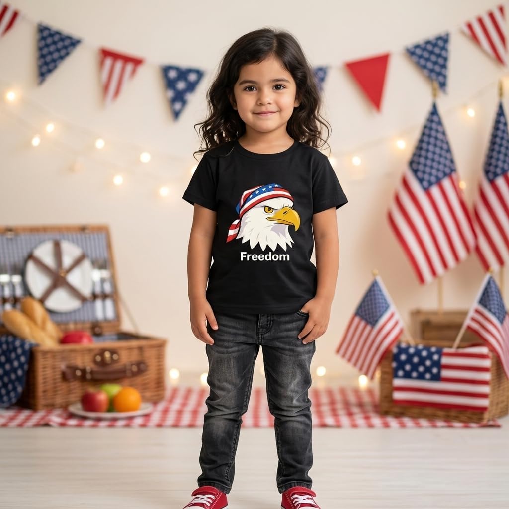 Boys 4th of July Shirt Girls Kids 250 Anniversary USA Shirts 1776 American Flag T-Shirt Patriotic Tops 2-8T
