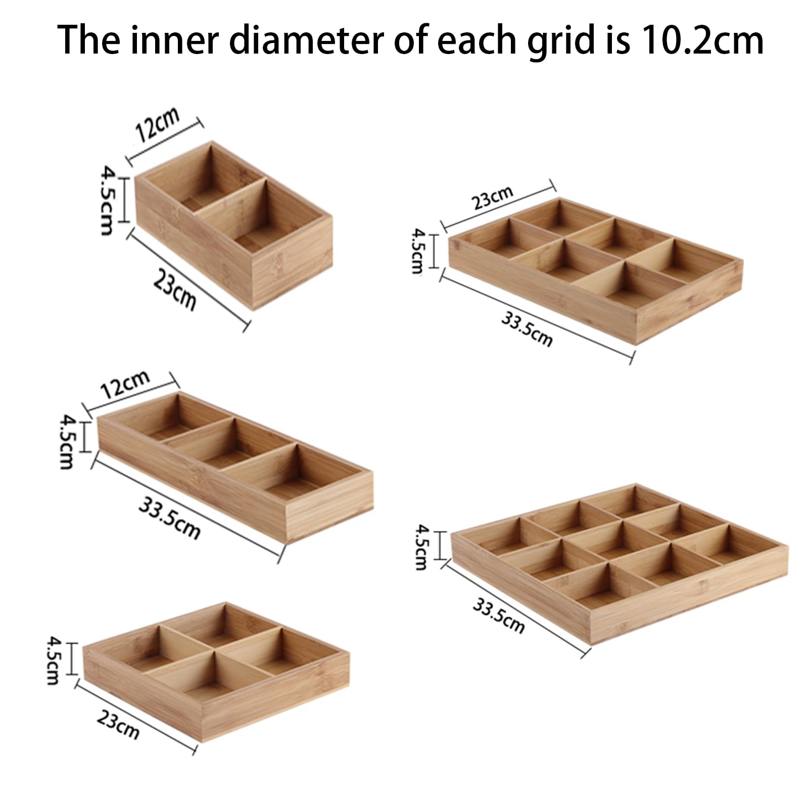 Dxcaicc Dip-Schalen mit Holztablett, Keramik-Dip-Sause-Schale, 4-Zoll-Mini-Schüssel-Set, böhmische stilvolle, Vorspeisenteller für Würze Sushi Ketchup BBQ Party,6 Grids