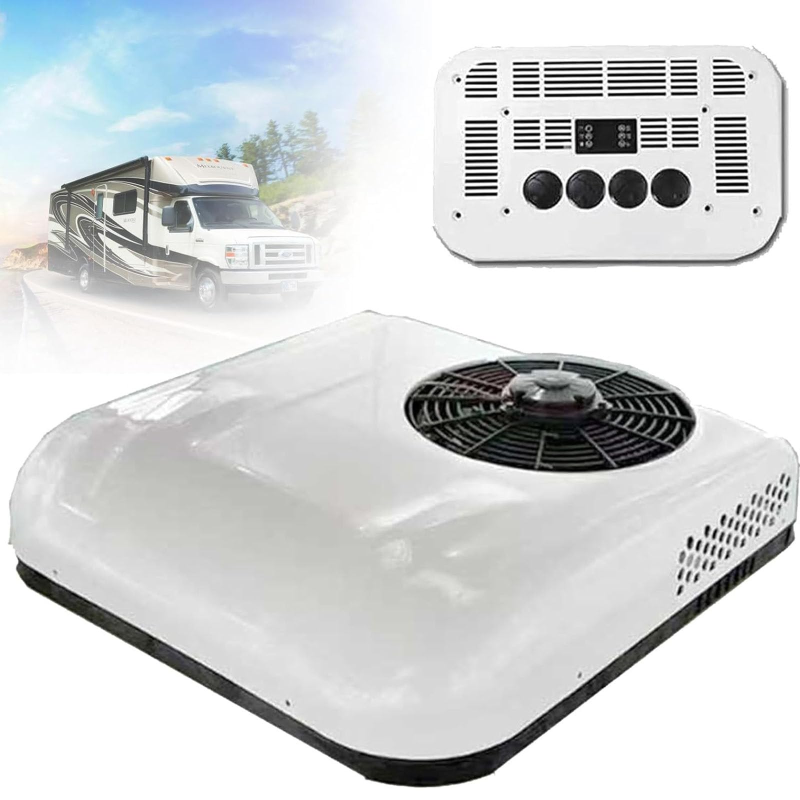 Scumlovy Rooftop Air Conditioner Cooling Unit for RV, Trucks, Trailers, Buses - Fast with Scroll Compressor