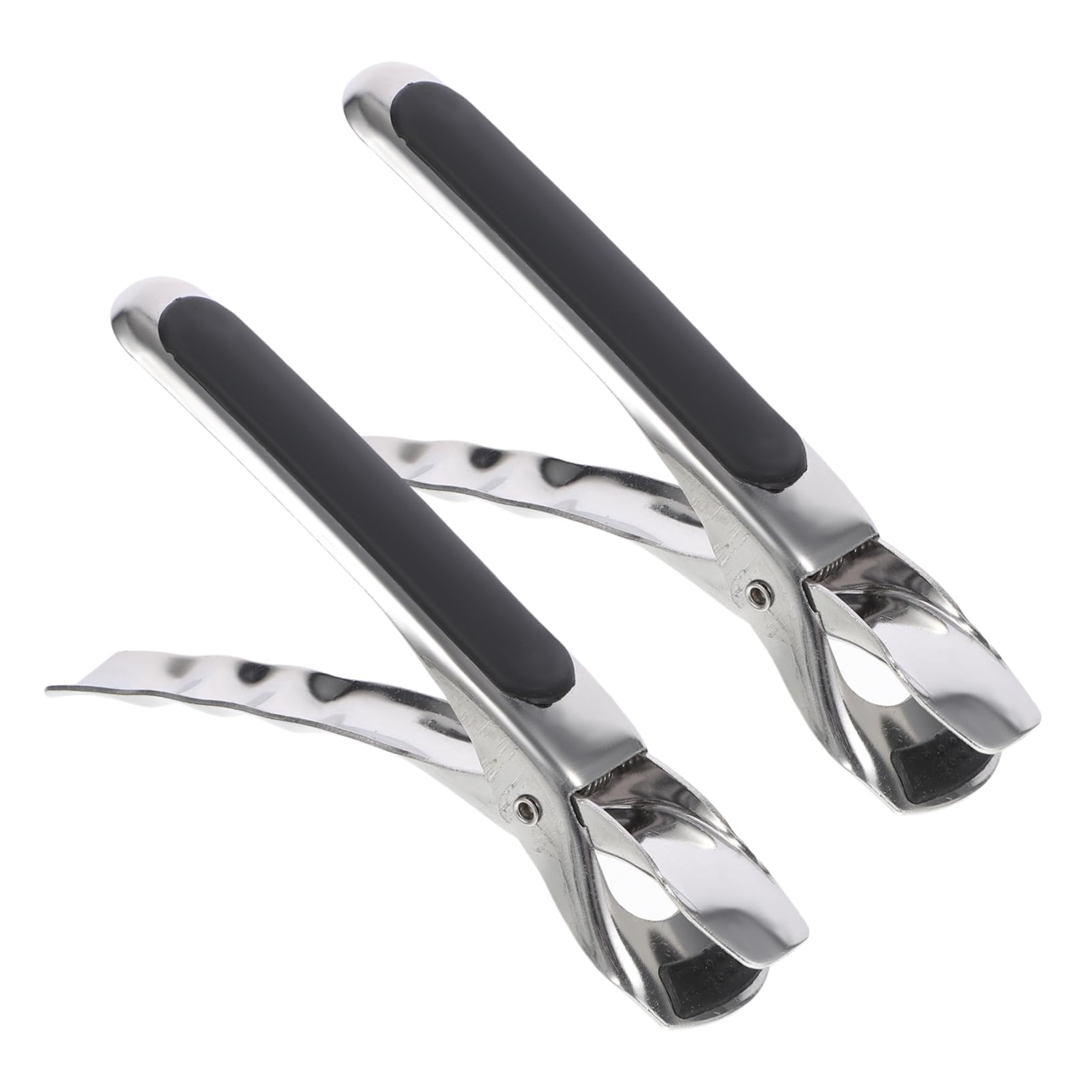 ABOOFAN 2pcs Non-Slip Dish Tongs Hot Tray Grabber Anti- Scald Plate Gripper Air Fryer Pans for Oven Pizza Plate Dish Clip Air Fryers Hot Dishes Tong Stainless Steel Lift Hot Pot