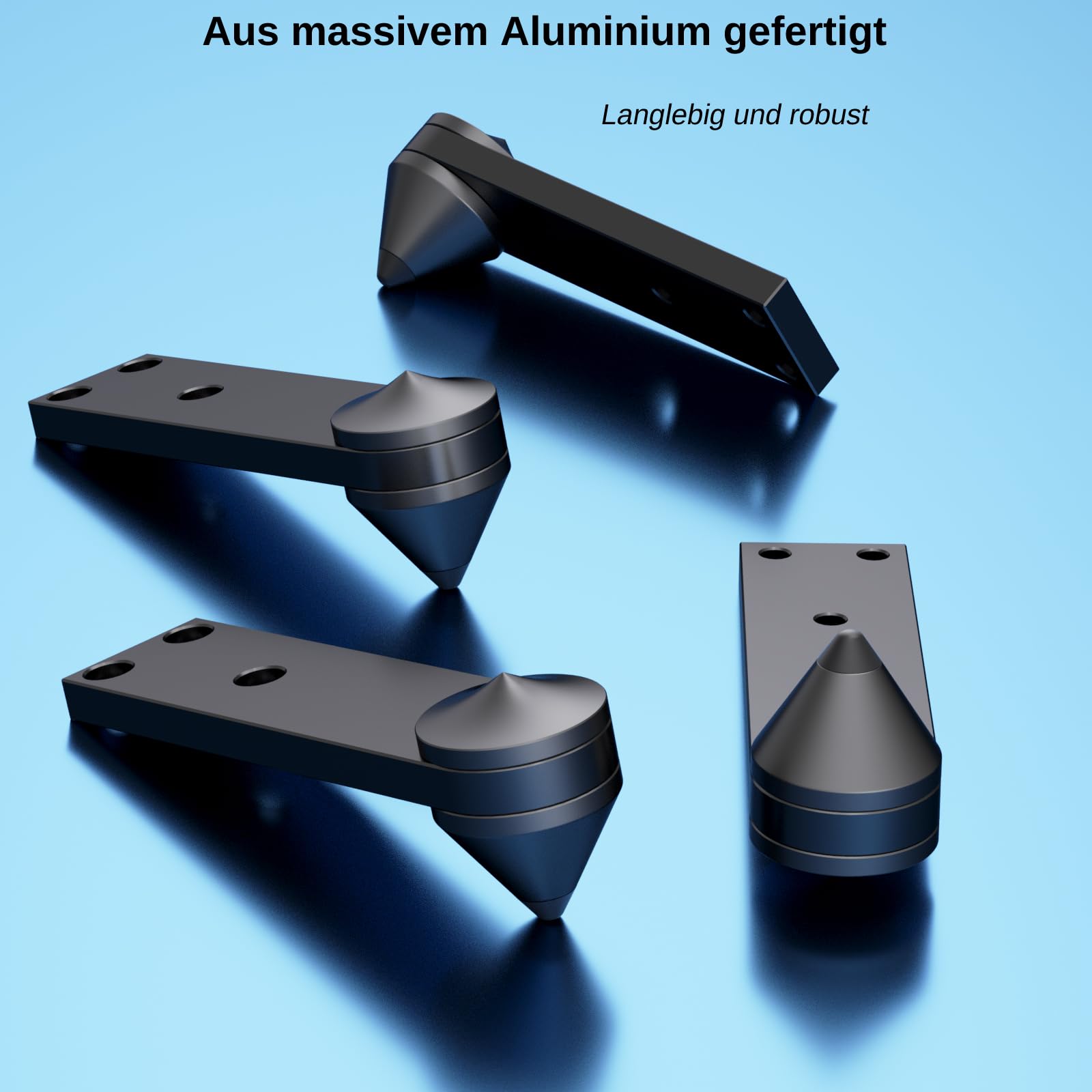 Monosaudio 4 punte per altoparlante, in alluminio, ammortizzatori, piedini isolanti, piedini per dispositivi resistenti agli urti, per librerie, subwoofer, amplificatori