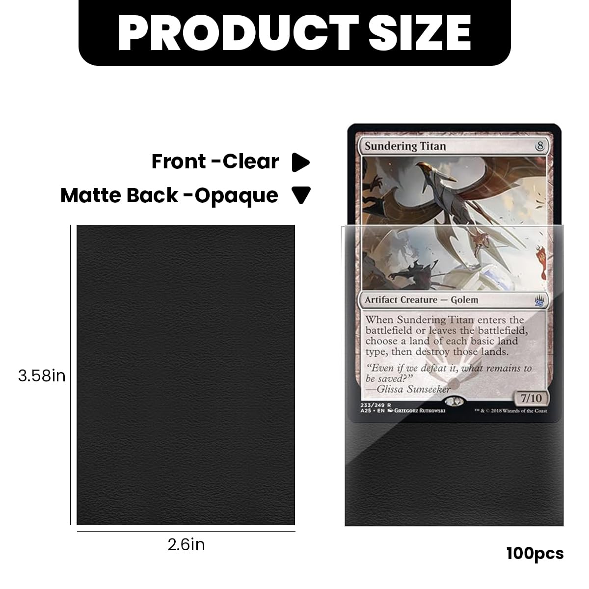 PATPAT 100Pcs 66x91mm Card Sleeves Clear Dustproof Photo Storage Pockets 1