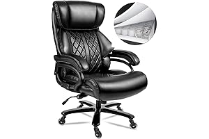 Beautyrest Black Big & Tall Faux Leather Office Chair for Heavy People 400 lbs