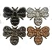Yazon 4pcs Crystals Bee Patches Iron on Rhinestone Appliques Patch Transfer