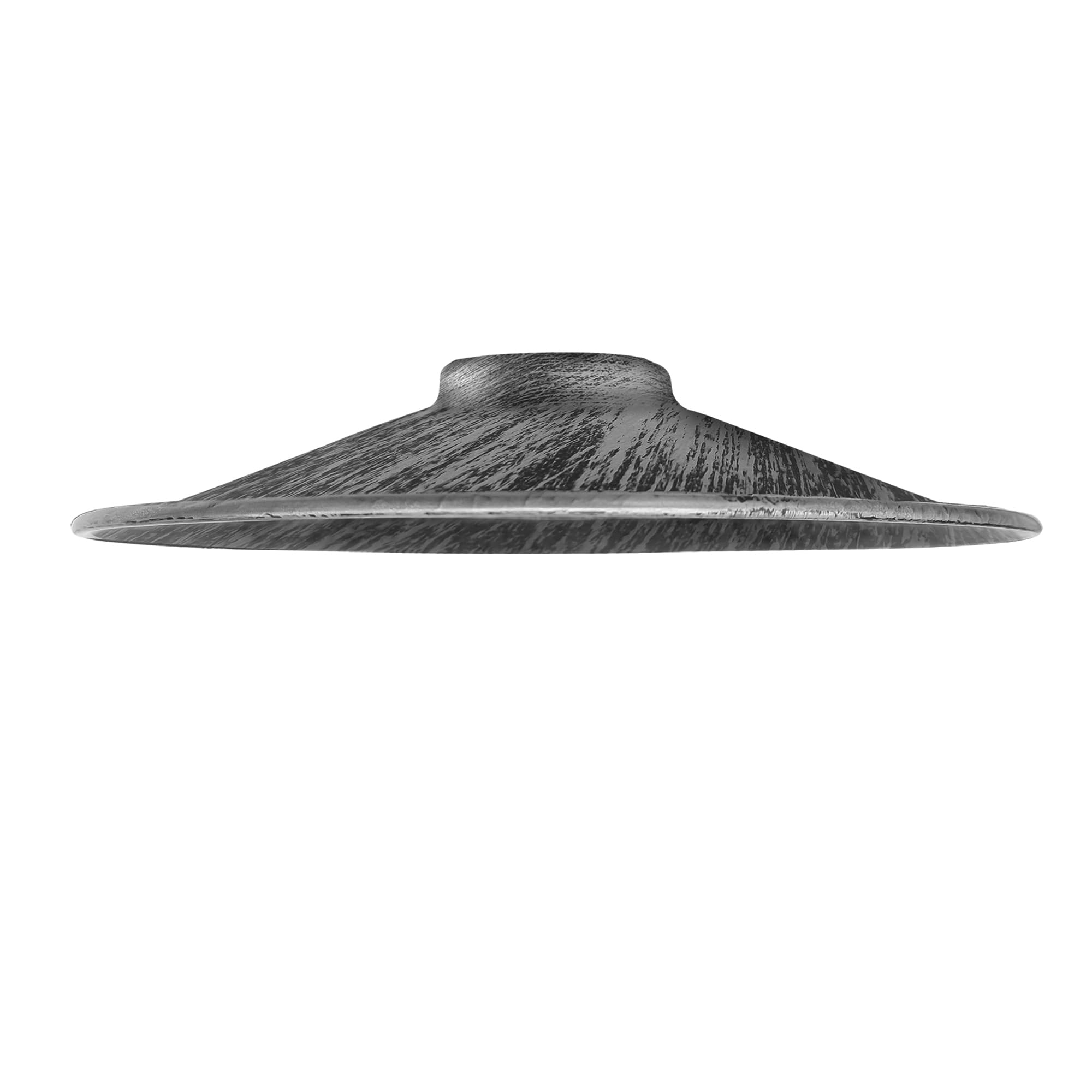 Retro Metal Light Shades, Vintage Style Ceiling Island Lamp Pendant Shade, Non Electric Easy Fit Curved Kitchen Lampshade, Office, Living Room Light Shade with Reducer Ring (S8-Brushed Silver) — image 1
