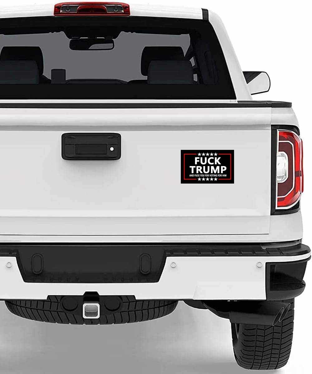 2 Pack Fuck Trump and Fuck You for Voting for Him Anti Trump Car Magnet Auto Truck Fridge Magnetic Decal Bumper Magnet