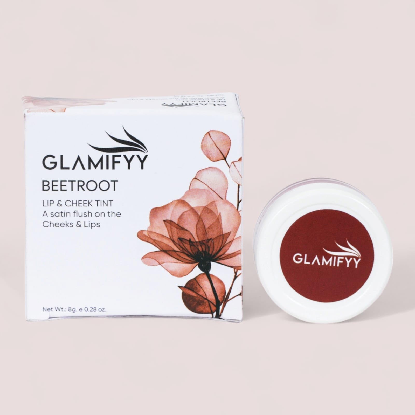 Beetroot Lip & Cheek Tint And Eye Shadow Tint Natural Blush for Women Multipurpose Lightweight Long Lasting, Waterproof, Smudgeproof - - 8g (Beetroot)