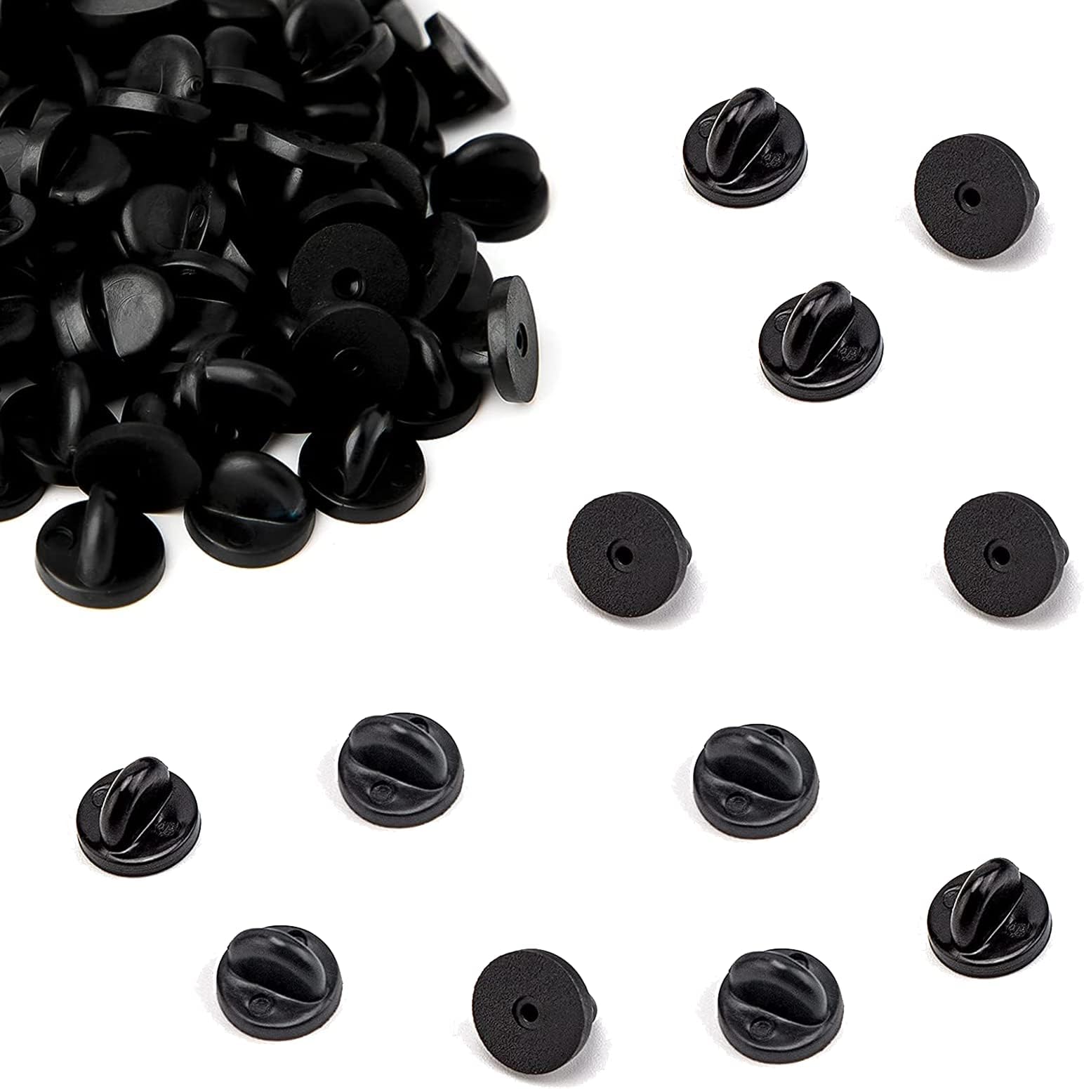 Rubber Pin Backs for Badges, 30 PCS Pin Badge Backs Butterfly Clutch