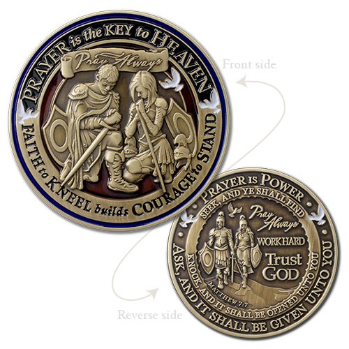 Prayer Whole Armor of God Commemorative Challenge Coin