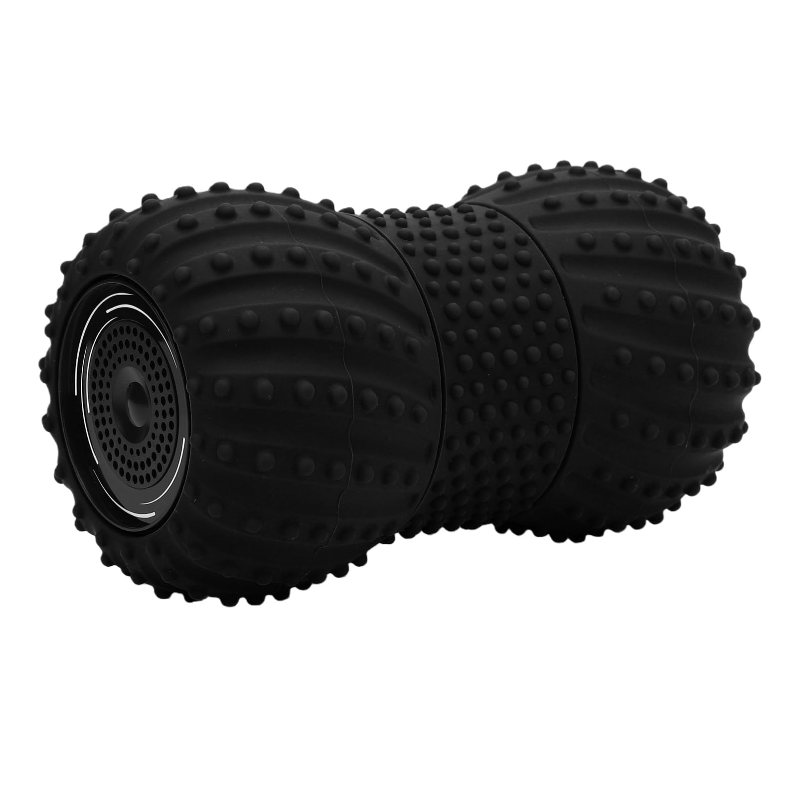 Pssopp Boule de Massage électrique aux Cacahuètes, Rouleau de Balle de Yoga en Plastique avec Système Sonore intégré, équipement de Relaxation Musculaire Rechargeable de 800 MAh pour les (BLACK)