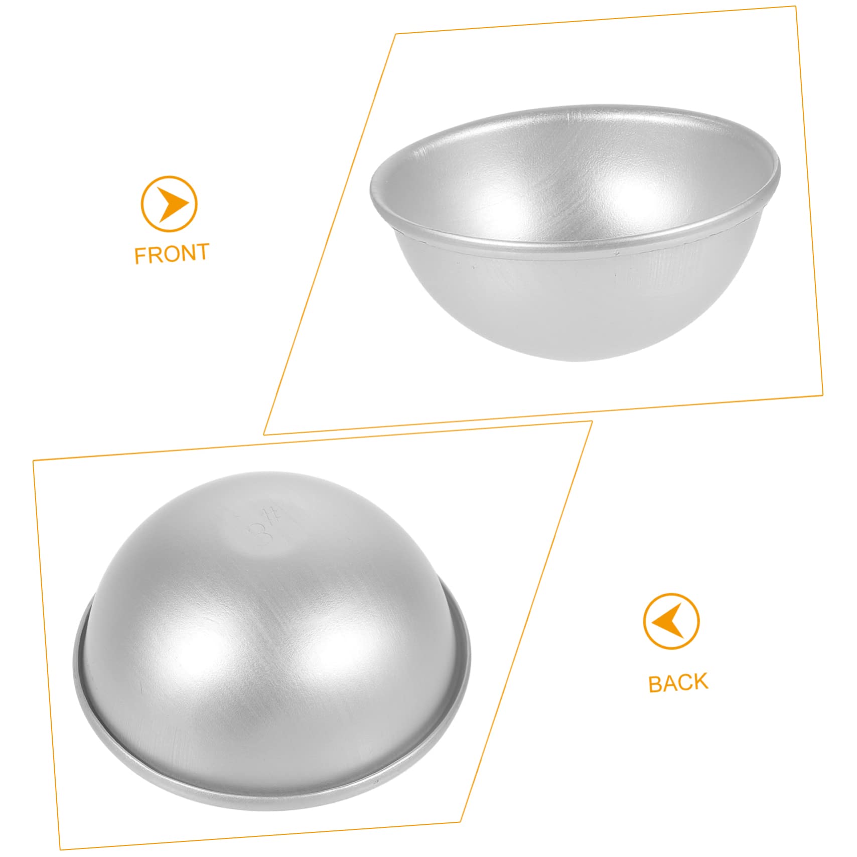 Veemoon 12pièces Moule Demi-sphère Alliage Aluminium Lot Pour Diy Gâteau Sels De Bain Et Artisanat Surface Lisse Et Robuste Variée Pour Bricolage Facile Et Résistant