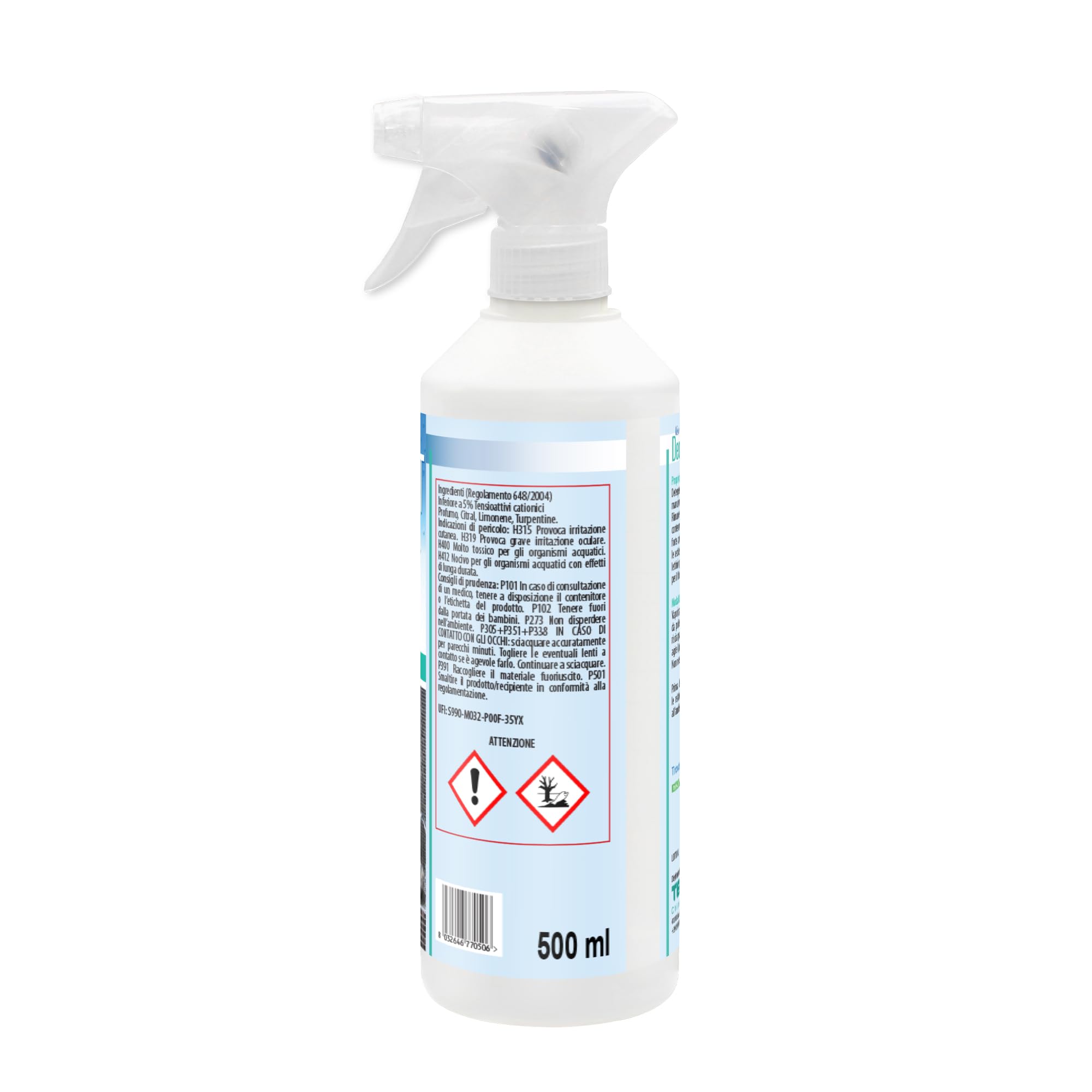 Metacril New DeoSan BT + Botella Pulverizadora, Limpiador Higienizante y Desodorante para Baño Turco y Hammam - 500 ml