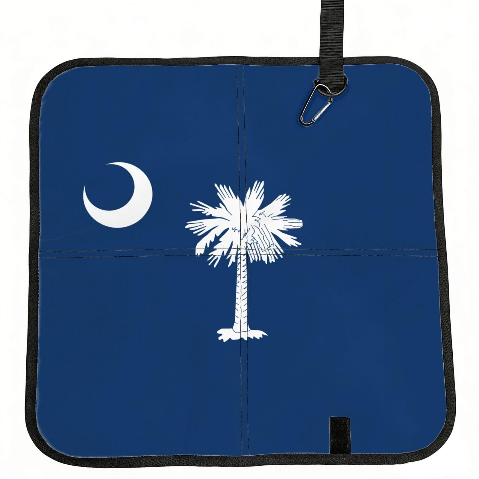bghdfa South Carolina Flag Print Outdoor Sitting Mat Waterproof Oxford Cloth Seat Cushion Folding Foam Camping Seat For Picnic