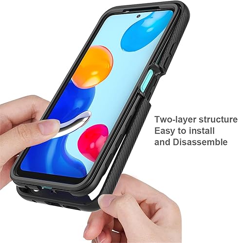 Miniatura 5 de Funda para Redmi Note 11S 4G, Redmi Note 11 delgada, funda protectora transparente de cuerpo completo para hombres y mujeres, a prueba de golpes,