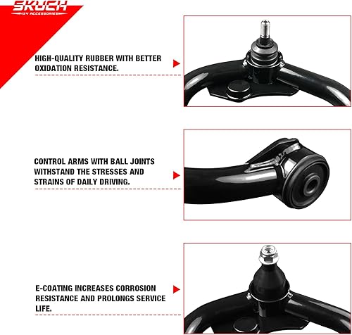 Miniatura 6 de Brazos de control superiores delanteros de elevación de 1-3 pulgadas para Nissan Frontier 2005-2021, kits de suspensión brazos tubulares para
