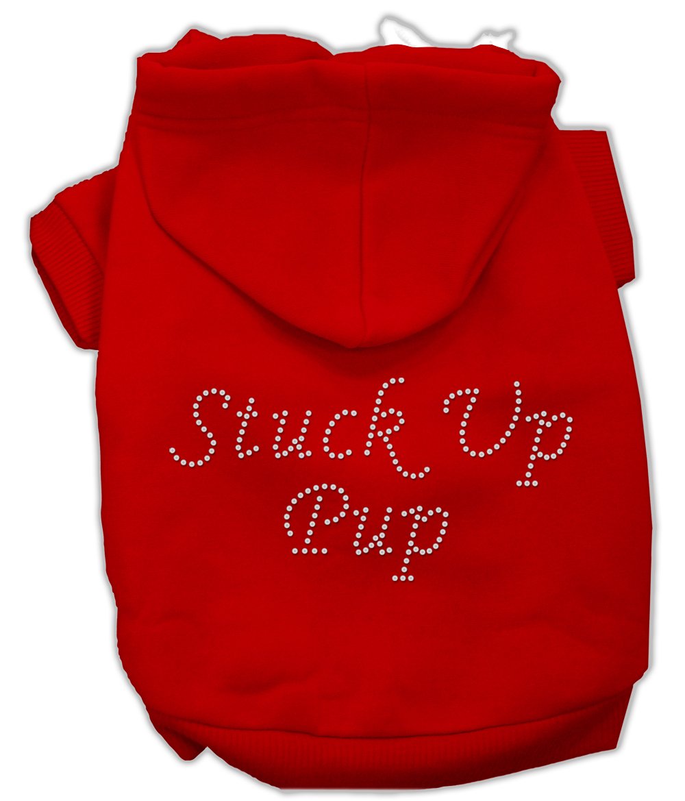 Mirage Pet Products 54-76 XSRD Stuck Up Pup Red Pet Hoodie, X-Small