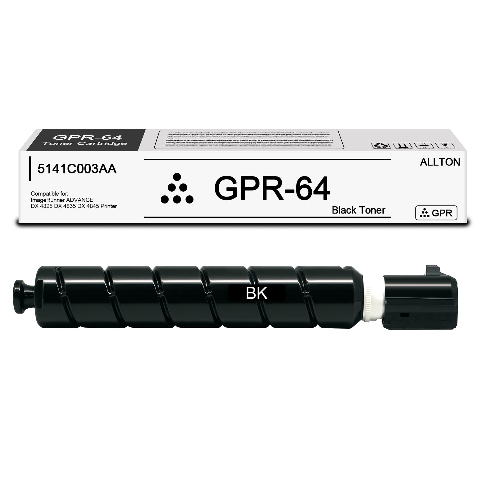 Allton GPR-64 Toner Cartridge GPR64 Black Toner Compatible Canon 5141C003AA Black Toner Cartridge Replacement for Canon ImageRunner Advance DX 4825 DX