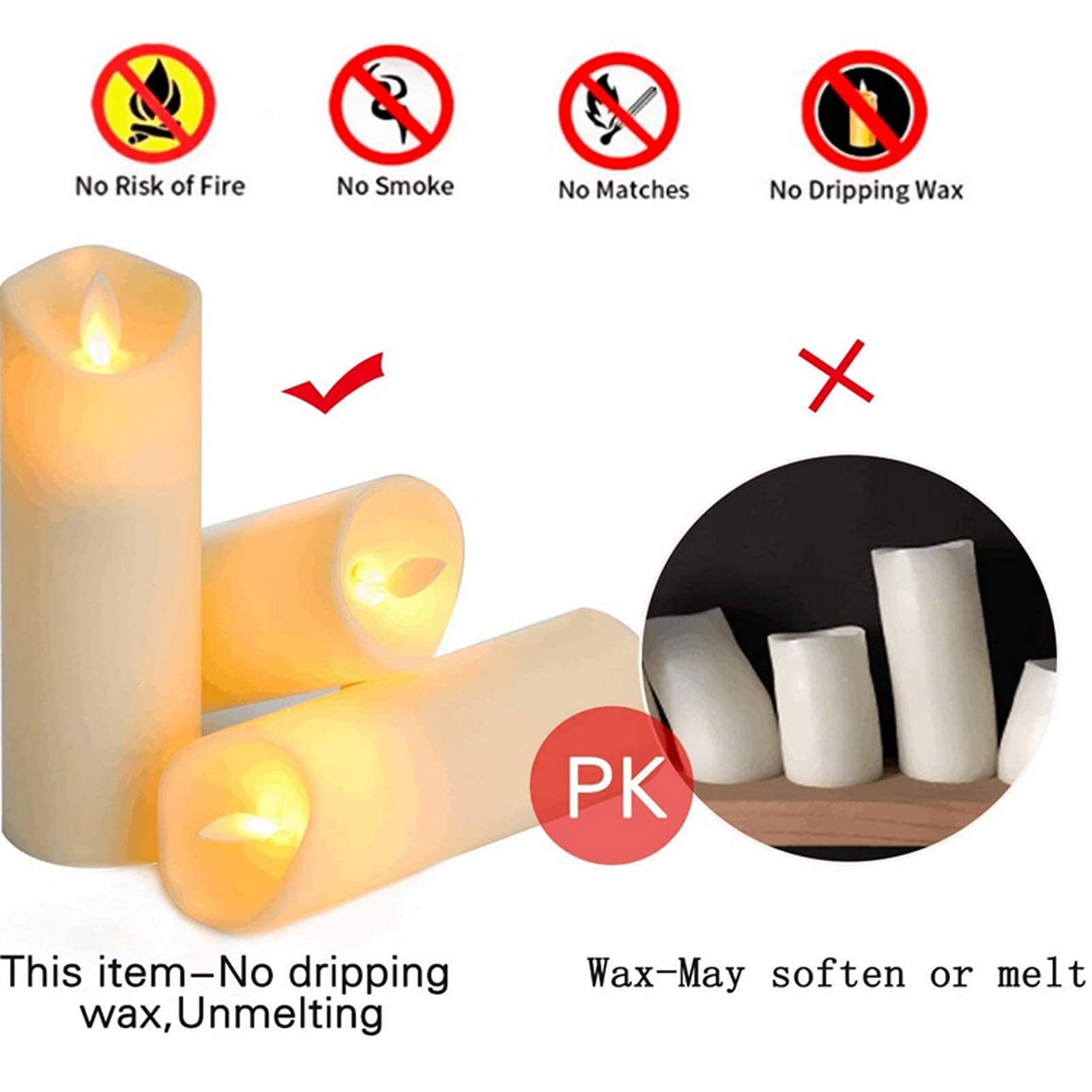 Confezione da 10 Candele a lume di Candela a LED Senza Fiamma, lumini a LED tremolanti Senza Fiamma, Durata della Batteria a Lunga Durata, Corpo Base Champagne, aggiornamento della luminosità