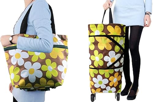 Bolsa de compras plegable con ruedas carrito de compras plegable bolsa de carrito de compras con ruedas bolsas de carrito plegables reutilizables