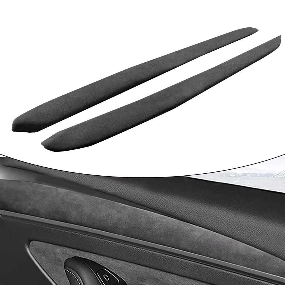 Wildleder-Innenausstattung für Türverkleidungen des Tesla Model 3 Y 2017-2022, Schwarz (Siehe Abbildungen)